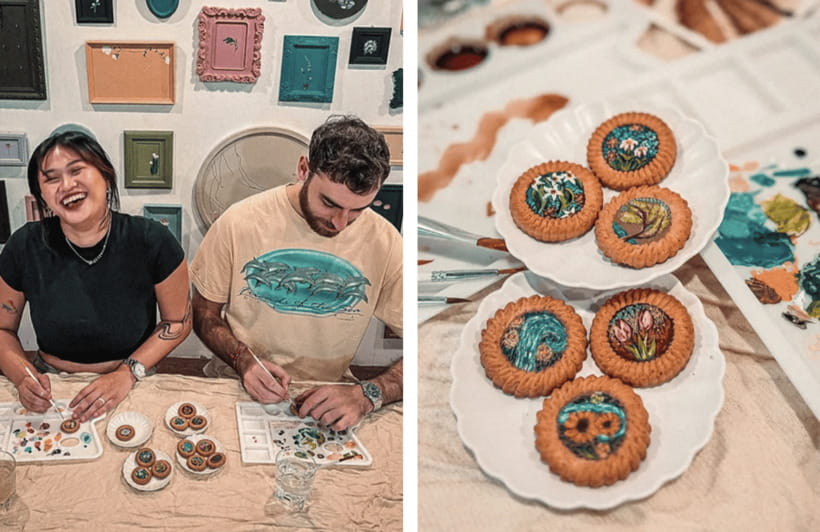 2-Hr Coffee and Biscuit Painting - Edible Paint - Who will enjoy this two-hour class