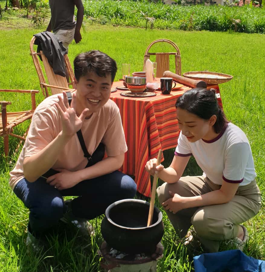 Arusha: Traditional Coffee Preparation(coffee tour) - Grinding the beans the old-fashioned way