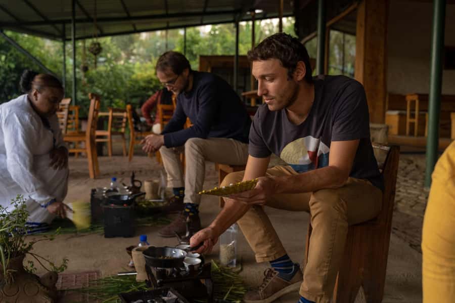 Ethiopia coffee cupping class/Ethiopian food injera making - What the private format changes