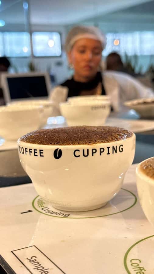 Ethiopia coffee cupping class/Ethiopian food injera making - The traditional coffee ceremony adds cultural meaning