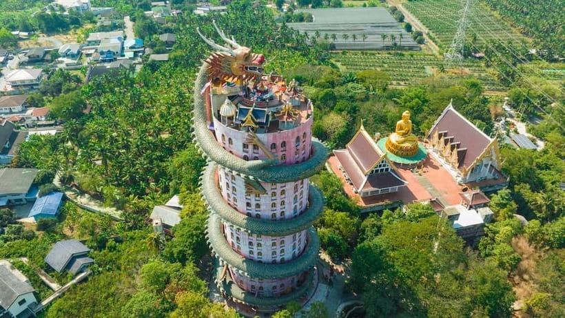 From Bangkok: Don Wai Market, Wat Samphran & Lotus Café Tour - Key Points Before You Book