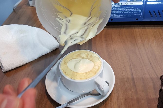 Hanoi daily egg coffee making course with local guide - Making your own egg coffee