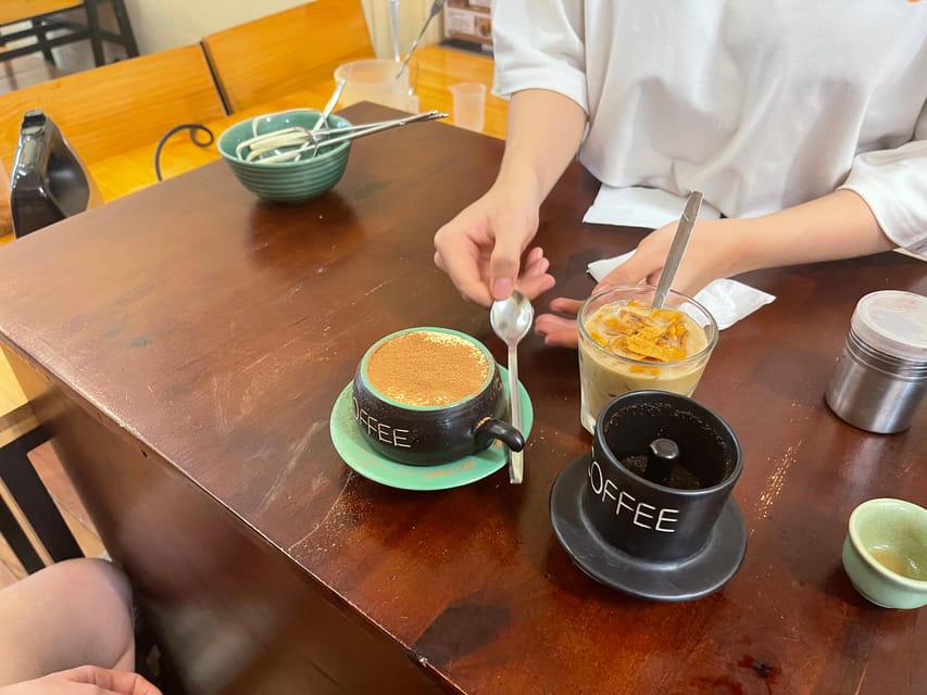 Hanoi: Hanoi Egg Coffee Class learning 5 coffees and stories - Making phin, egg, coconut, salt, and orange coffee