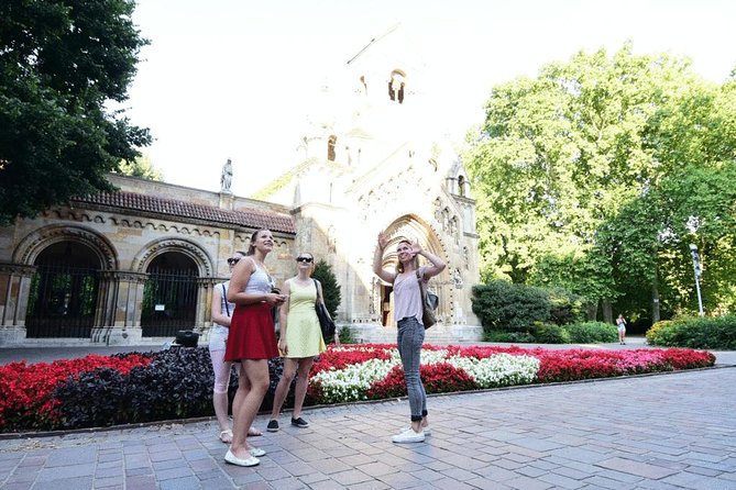 Private Budapest Walking Tour with Cake & Coffee - Széchenyi Baths and Vajdahunyad Castle show two sides of City Park