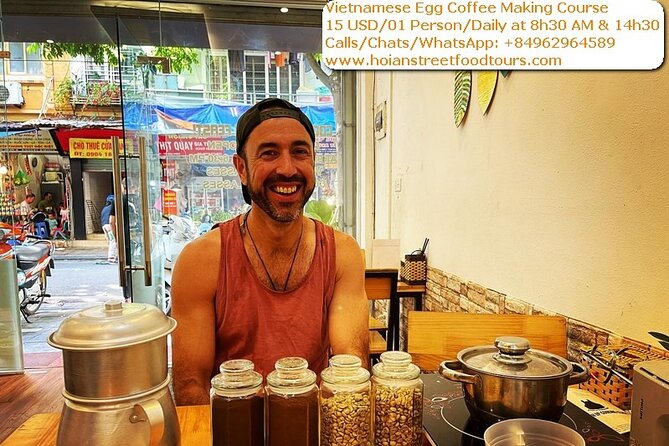 Vietnamese Egg Coffee Making Course in Hoi An - Trying the coconut coffee